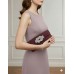 Evening Bag - Satin w/ Rhinestone Knot Accent Charm - BG-90790PU